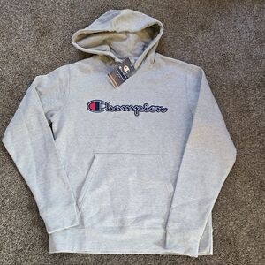 New With Tags Champion hoodie men’s size medium Gray and Blue